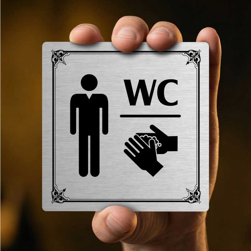 WC muži, 80x80mm, bílá, Nevada